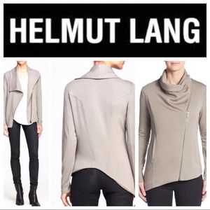 HELMUT LANG - Villous Zip Asymmetrical Knit Jacket